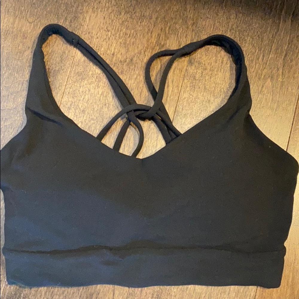 Athleta Slight V Exhale Bra in Black - XS D-DD+